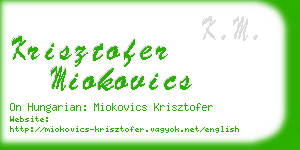 krisztofer miokovics business card